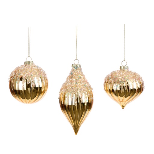 [GW042] Studded Fluted Glass Set, 8-12cm