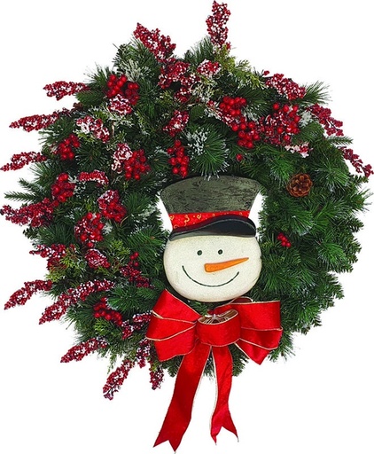 [REF231-30] Snowman Wreath, 30"