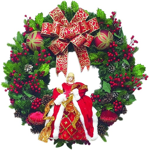 [REF259-30] Angel Berry Wreath, 30"