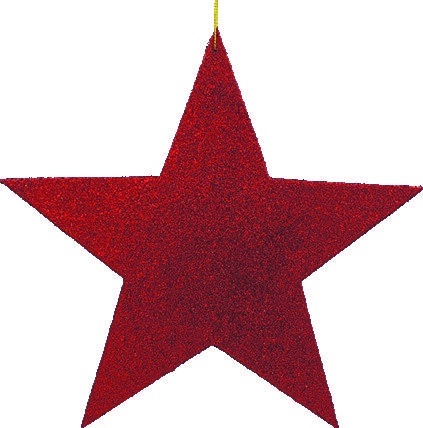[REF194-R] Glittered Star, 15cm