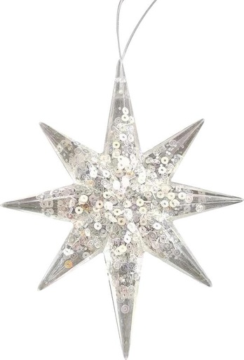 [GT109-W] Sequin Starburst, 12cm