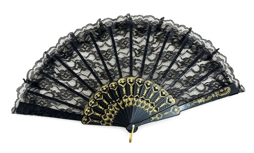 [JB006-BK] Folding Lace Fan