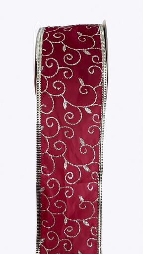 [JB011] Satin Ribbon Glitter Scroll